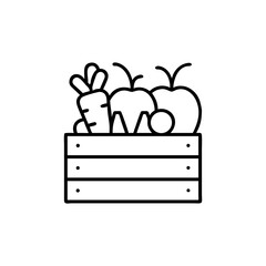 Crate of Produce Outline Icon