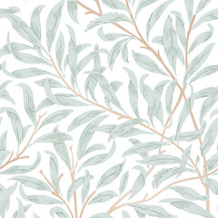 Fototapeta premium Vector abstract luxury background, gold line floral wallpaper, leaves texture. Golden botanical modern, art deco pattern, elegant foliage wavy ornament