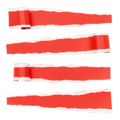 red torn paper isolated on transparent background, PNG, red paper tear, paper edge, torn edge, paper PNG, red texture, ripped edge, isolated torn paper