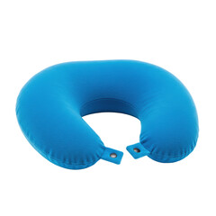 neck pillow PNG, blue neck pillow isolated on transparent background, neck support pillow,  travel accessory, neck cushion, pillow isolated