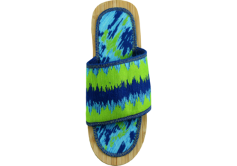 Stylish blue and green bamboo slippers summer fashion footwear
