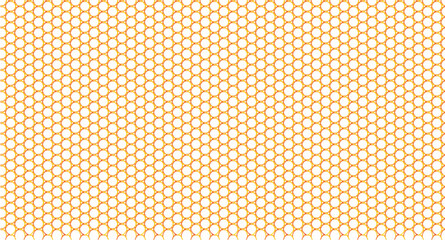 seamless pattern with orange hexagon decorations