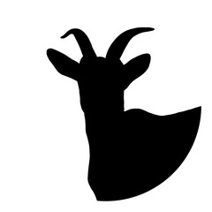 Modern Eid al-Adha Icon: Stylized Cartoon Silhouette of a Goat in a Circle, Perfect for Digital Content, Social Media, and Educational Materials related to the Festival of Sacrifice