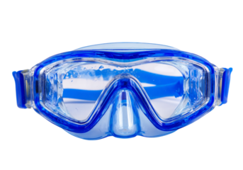 Blue diving mask water sports equipment underwater vision gear