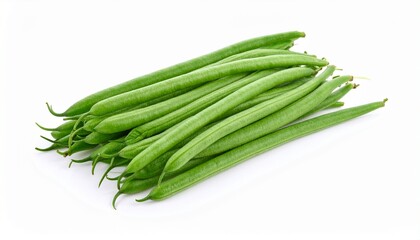 ardlong bean vegetable isolated on white background