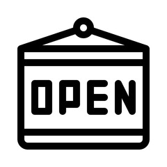 Open sign line icon