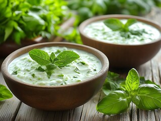 Creamy soup with herbs (1)