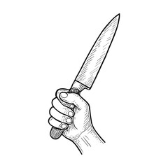 chef knife in hand
