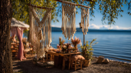 Bohemian Beachside Bliss Dreamy Decor and Lakeside Elegance for a Special Event