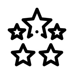 Five stars line icon
