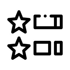 Rating bar line icon