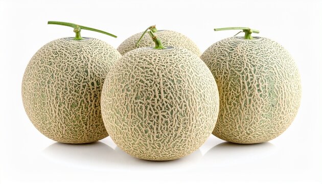 Muskmelons isolated on white background