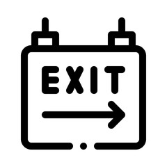 Exit sign line icon