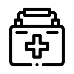 Obraz premium First aid kit line icon