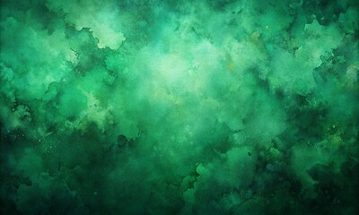 Dark green watercolor. Emerald green color. Art background with space for design.