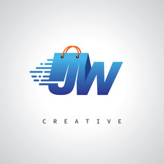 JW Monogram Shopping Logo &ndash; Creative Vector Design for E-commerce & Retail Branding