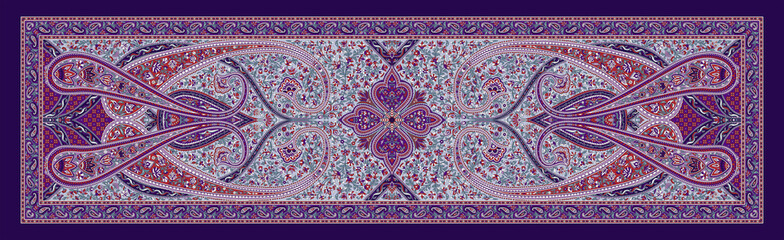 Mystic Purple Ethnic Wrap Design &ndash; Digital Textile Elegant Dupatta Styles