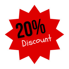 20% discount vector illustration commercial	
