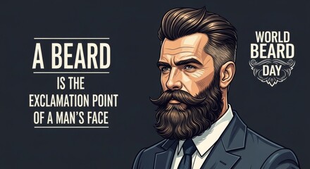 Distinguished Gentleman's Beard - A portrait of a sophisticated man with a well-groomed beard, symbolizing masculinity, , wisdom, confidence, and maturity