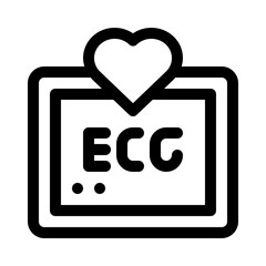 ECG Sensor line icon