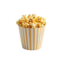 Buttery Popcorn in Striped Container - Movie Snack