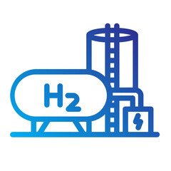 Industrial hydrogen tank, symbolizing alternative fuel technology.