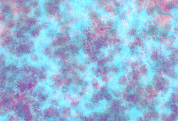 紫地にターコイズブルーのグランジ模様