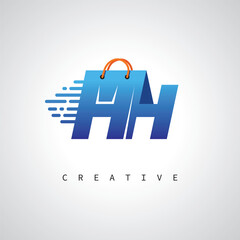 HH Monogram Shopping Logo &ndash; Creative Vector Design for E-commerce & Retail Branding