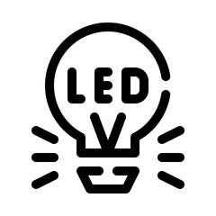 LED Lightbulb line icon