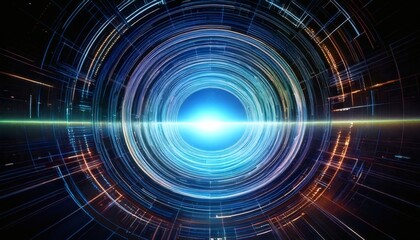 Fototapeta premium Energy Vortex Sci-Fi Transportation Portal Concept