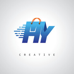 HY Monogram Shopping Logo &ndash; Creative Vector Design for E-commerce & Retail Branding