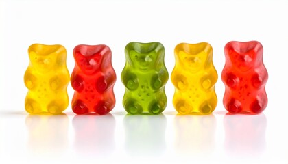 Gummy bears isolated on white background
