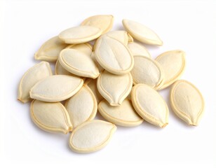 Pumpkin seeds isolated on white background