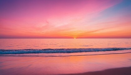 Fototapeta premium Scenic view of sea against romantic sky at sunset 3
