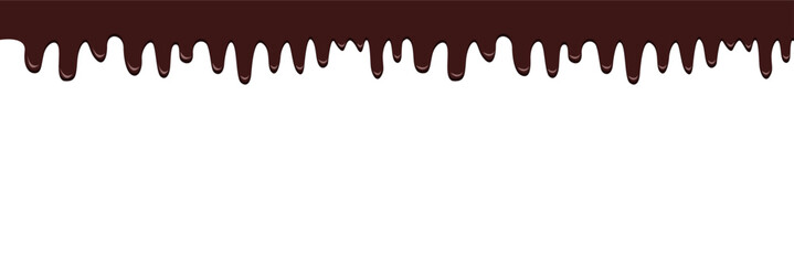 melted chocolate, chocolate vector. chocolate on white background. Flowing liquid isolated on white background. leaking, splashing, spilling liquid.