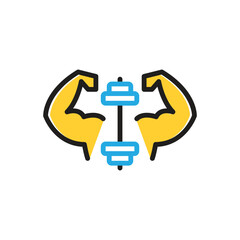 Multi color icon for athletic