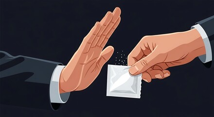 Obraz premium Rejecting Drug Offers A Powerful Illustration of Saying No