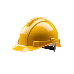 Safety First A Bright Yellow Hard Hat on Transparent Background