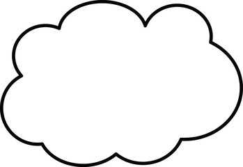 雲の形のモコモコしたシンプルでかわいいふきだし