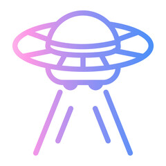 ufo Line Gradient Icon