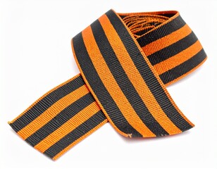 George ribbon with a fabric isolated on white background