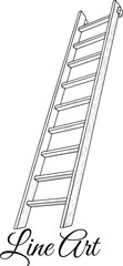 Simple Wooden Ladder Outline