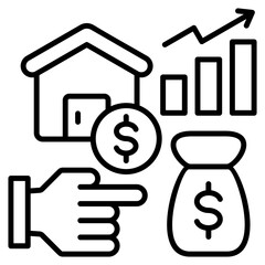 Asset Growth Outline Icon