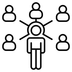 Networking Outline Icon