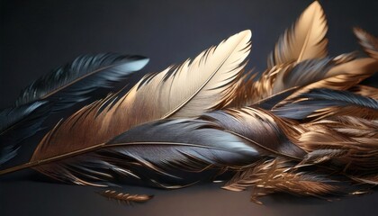 Metallic Feathers A Fusion of Nature and Technology