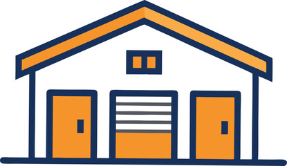 Warehouse Icon Vector Art for Designers