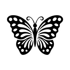 Butterfly vector silhouette illustration for diy crafts and cutting machines design template art print