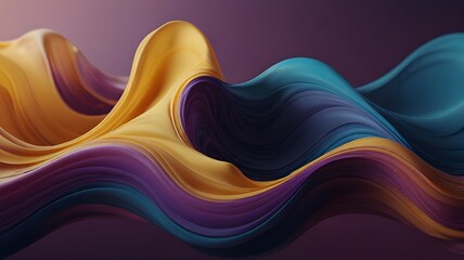 Abstract artistic colorful background features flowing waves, a perfect vector illustration for web design and decorative wallpaper