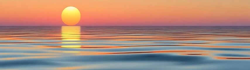 Sunset over calm water
