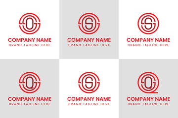 Letters SSO SOS OSS SSQ SQS QSS Monogram Logo, suitable for any business
